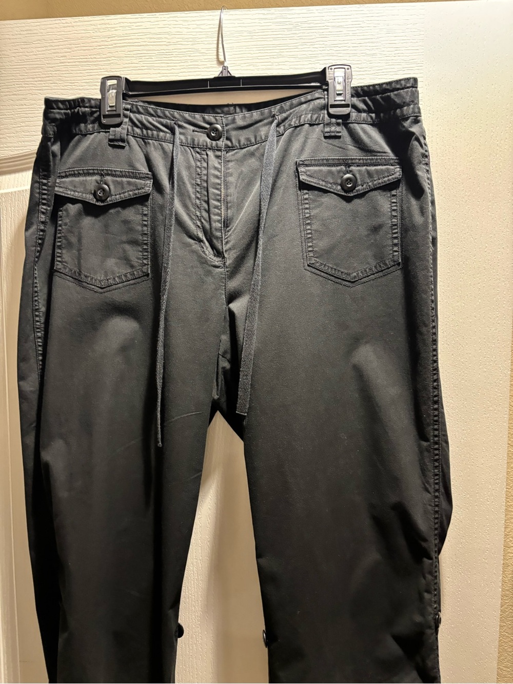 Women's Black Utility Drawstring Pants